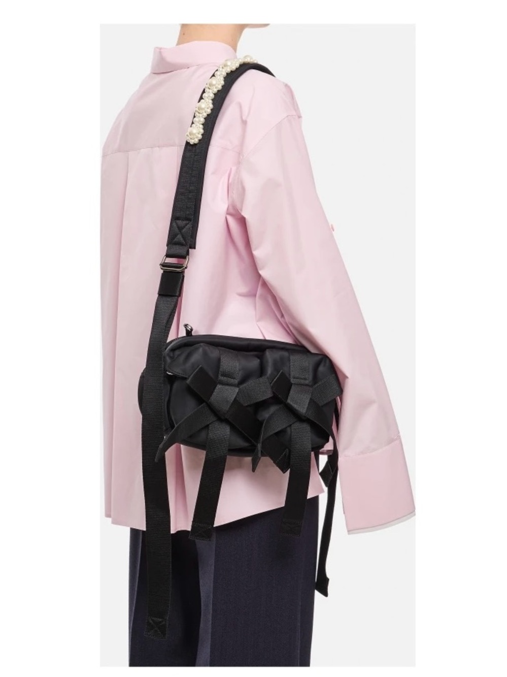 Simone Rocha Black Crossbody with Ribbon Bow Details